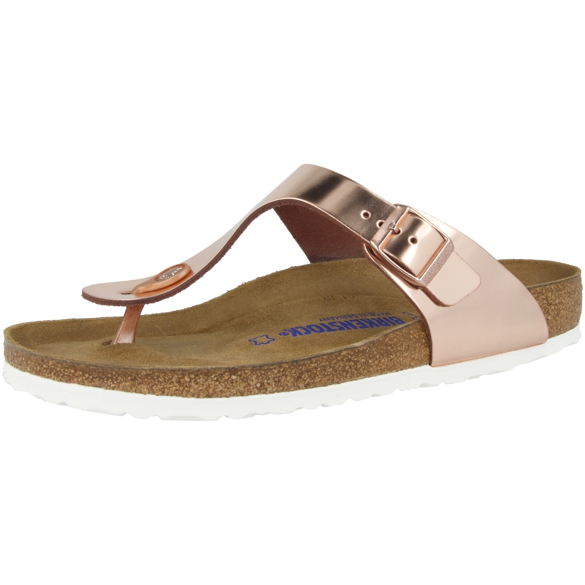 Birkenstock Gizeh SFB Glattleder Sandale Weichbettung normal braun