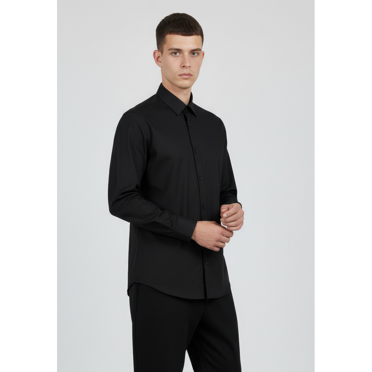 KARL LAGERFELD 605444 Hemd schwarz