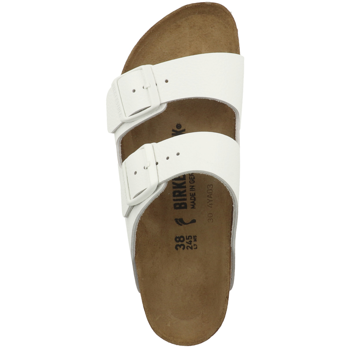 Birkenstock Arizona Naturleder Sandale schmal weiss Birkenstock Arizona Naturleder Sandale schmal weiss