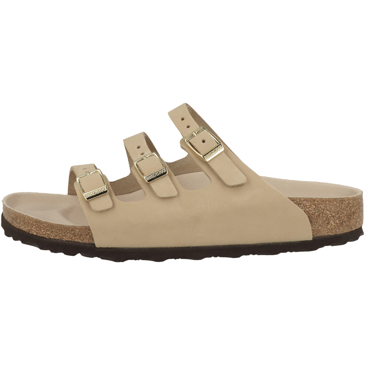 Birkenstock Florida Fresh Nubukleder Sandale schmal beige