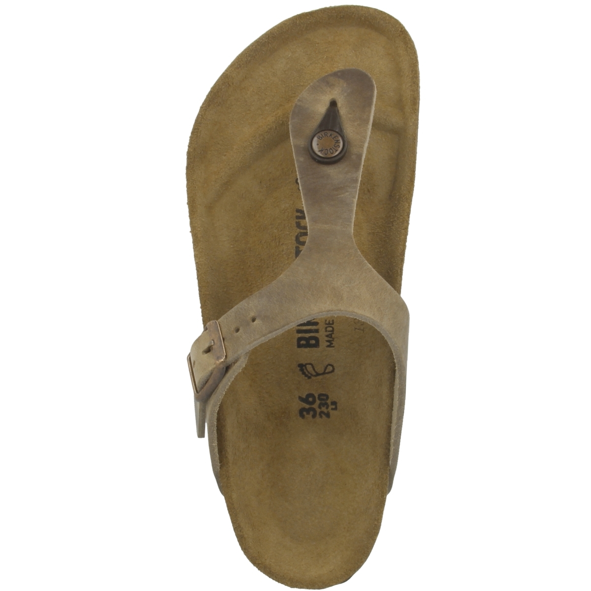 Birkenstock Gizeh geöltes Nubukleder Zehensandale normal braun Birkenstock Gizeh geöltes Nubukleder Zehensandale normal braun