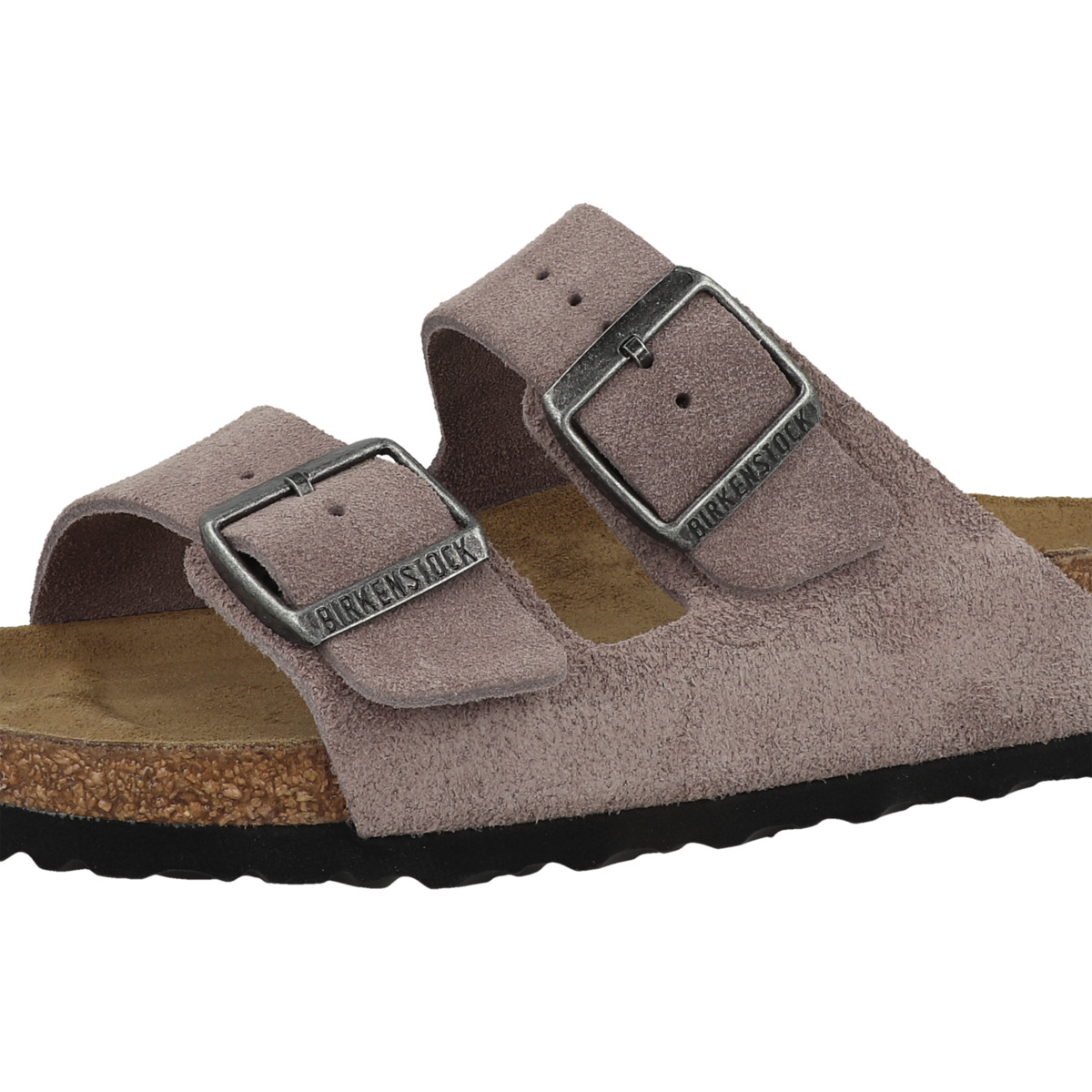 Birkenstock Arizona Veloursleder Sandale schmal lila Birkenstock Arizona Veloursleder Sandale schmal lila