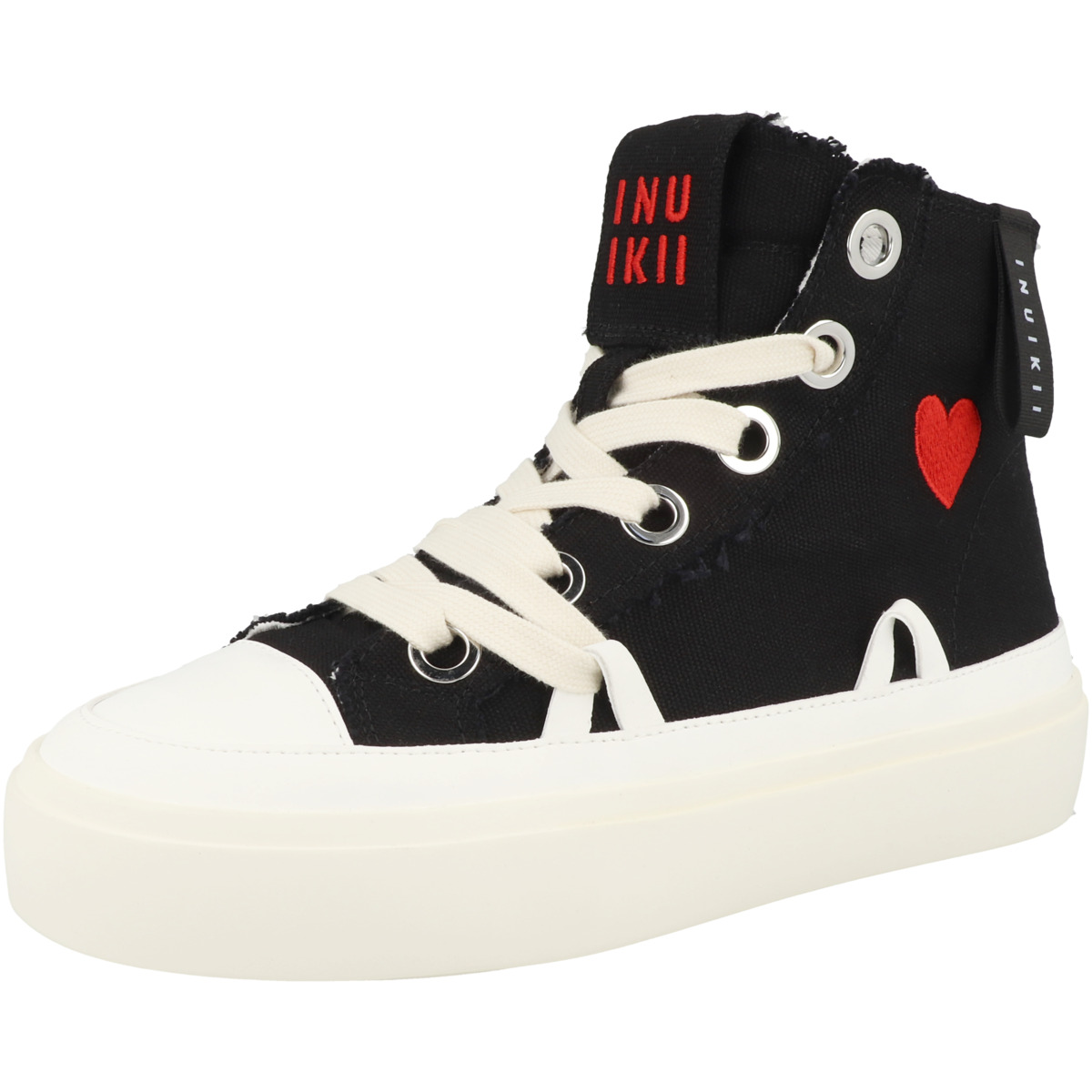 Inuikii Matilda High Top Distressed Sneaker high schwarz