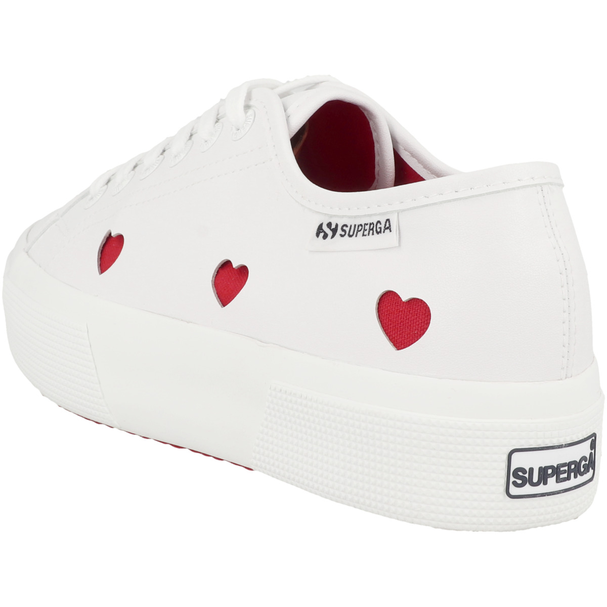 Superga 3740 Platform Hearts Vegan Material Leggera Sneaker low weiss Superga 3740 Platform Hearts Vegan Material Leggera Sneaker low weiss