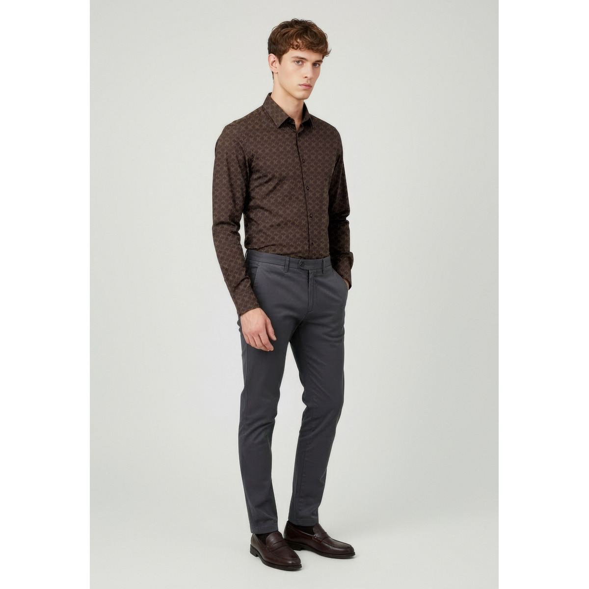 KARL LAGERFELD 605000 Hemd dunkelbraun