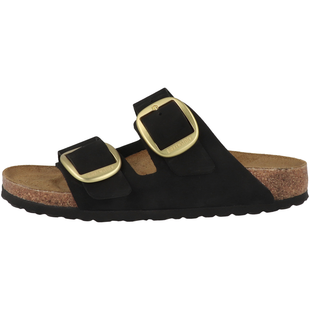 Birkenstock Arizona Big Buckle Nubukleder Sandale schmal schwarz