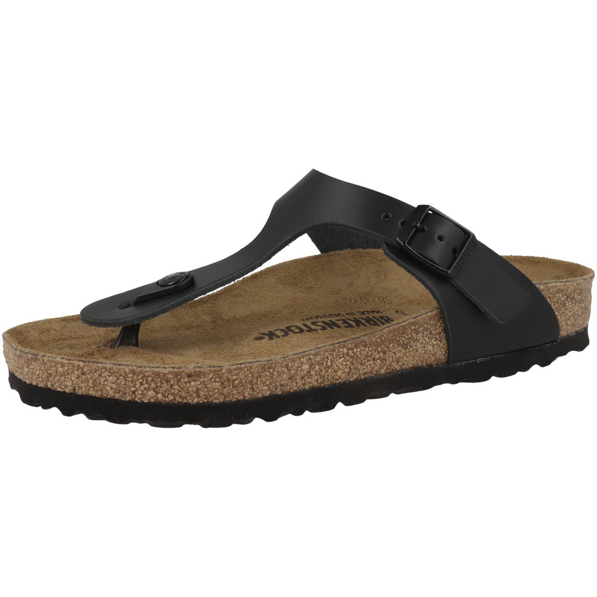 Birkenstock Gizeh Glattleder Sandale normal schwarz Birkenstock Gizeh Glattleder Sandale normal schwarz