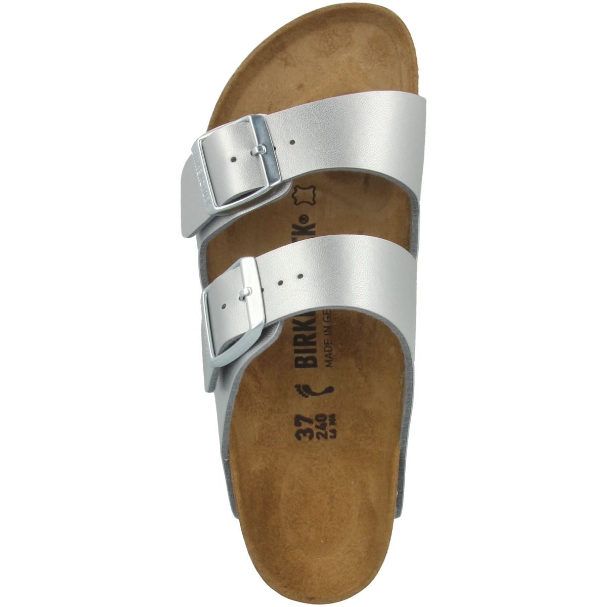 Birkenstock Arizona Birko-Flor Sandale normal silber Birkenstock Arizona Birko-Flor Sandale normal silber