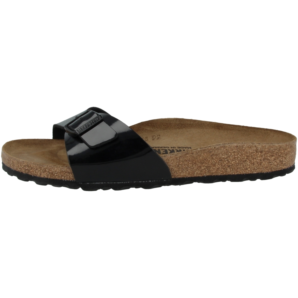 Birkenstock Madrid Birko-Flor Lack Sandale schmal schwarz
