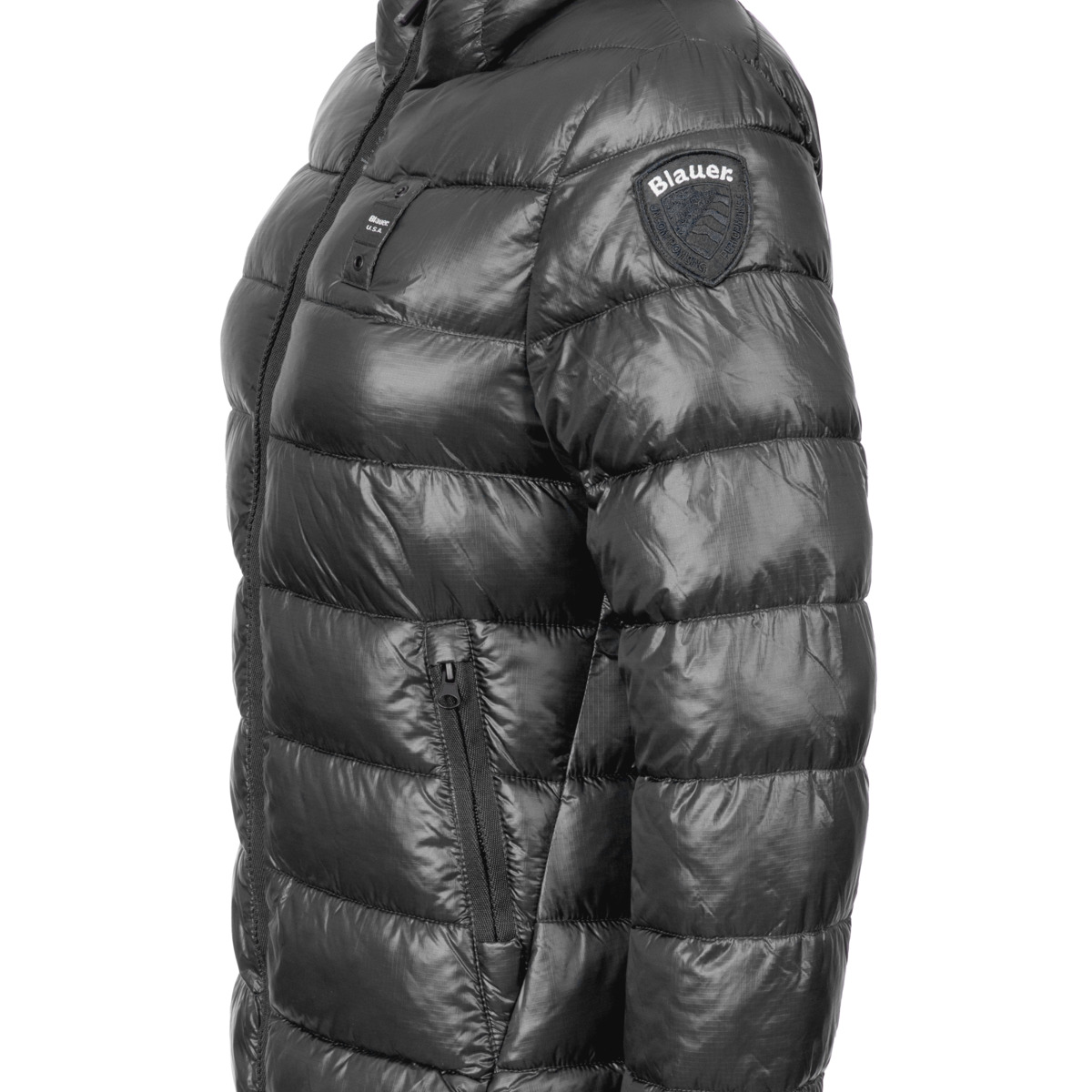 Blauer Adelaide Steppjacke dunkelgrau