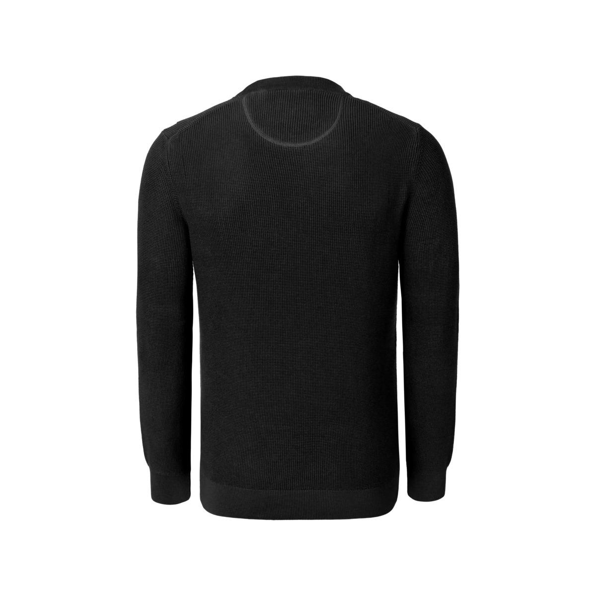 GANT Micro Textured Cotton C-Neck Pullover schwarz