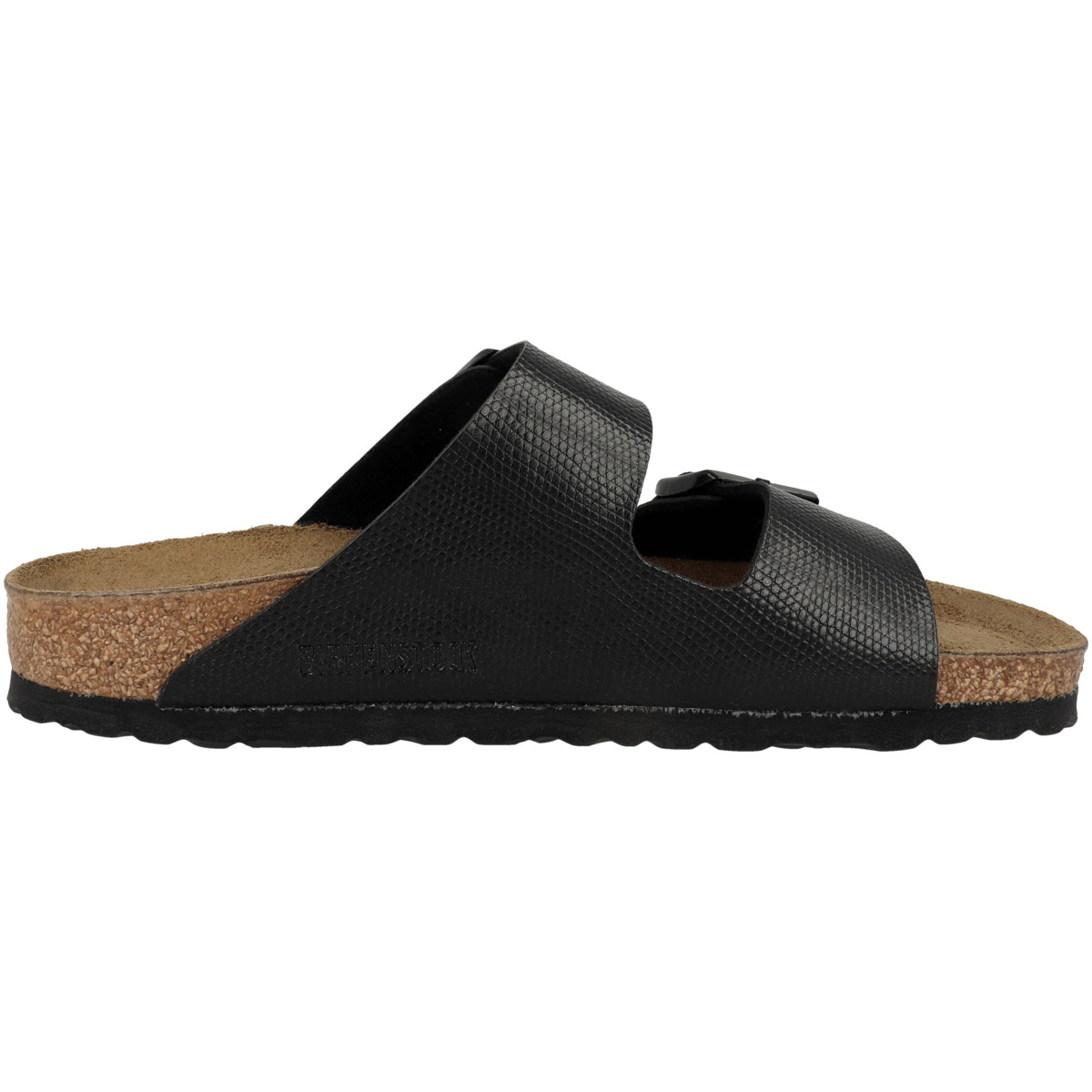 Birkenstock Arizona Birko-Flor Embossed Sandale schmal schwarz Birkenstock Arizona Birko-Flor Embossed Sandale schmal schwarz