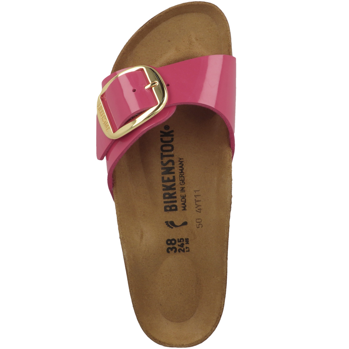 Birkenstock Madrid Big Buckle Birko-Flor Patent Sandale schmal pink