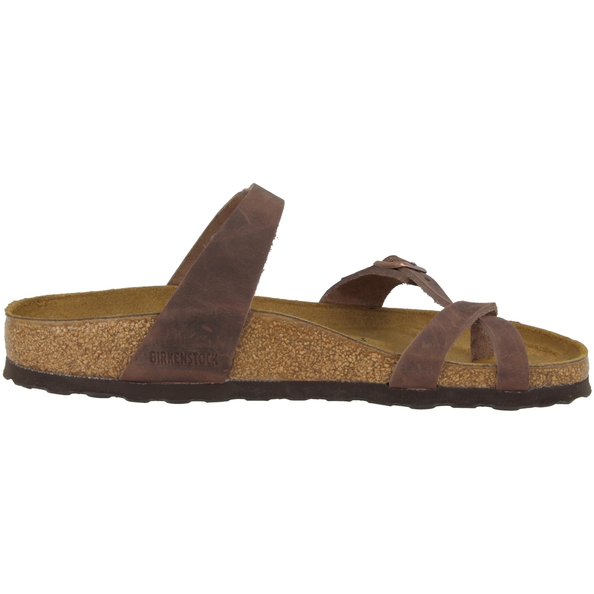 Birkenstock Mayari geöltes Nubukleder Sandale normal braun