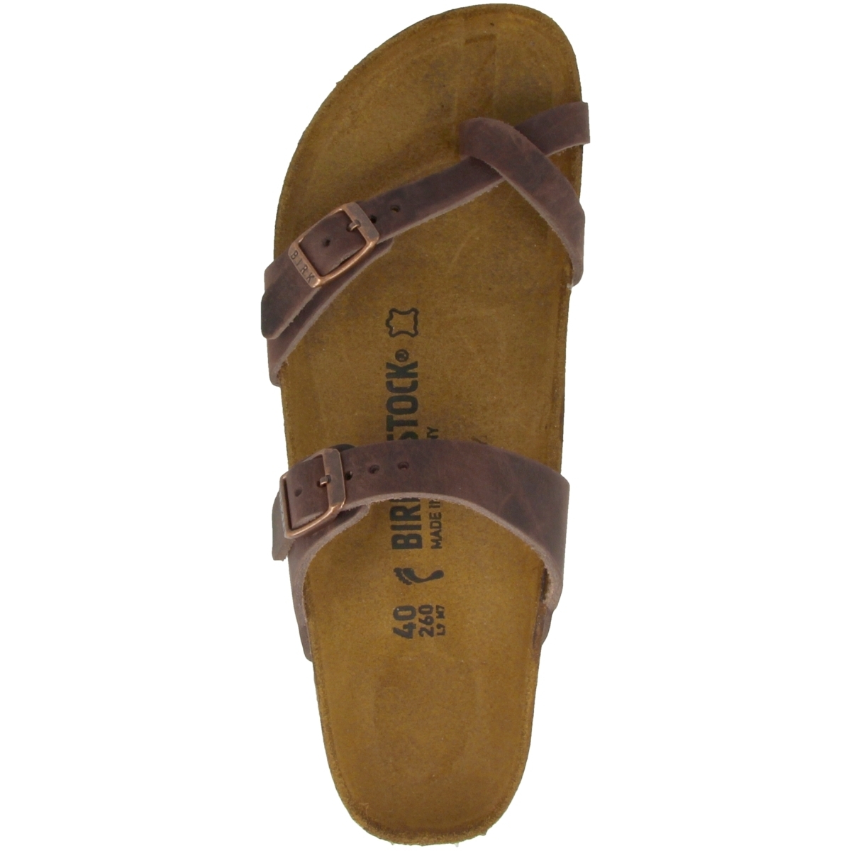 Birkenstock Mayari geöltes Nubukleder Sandale normal braun