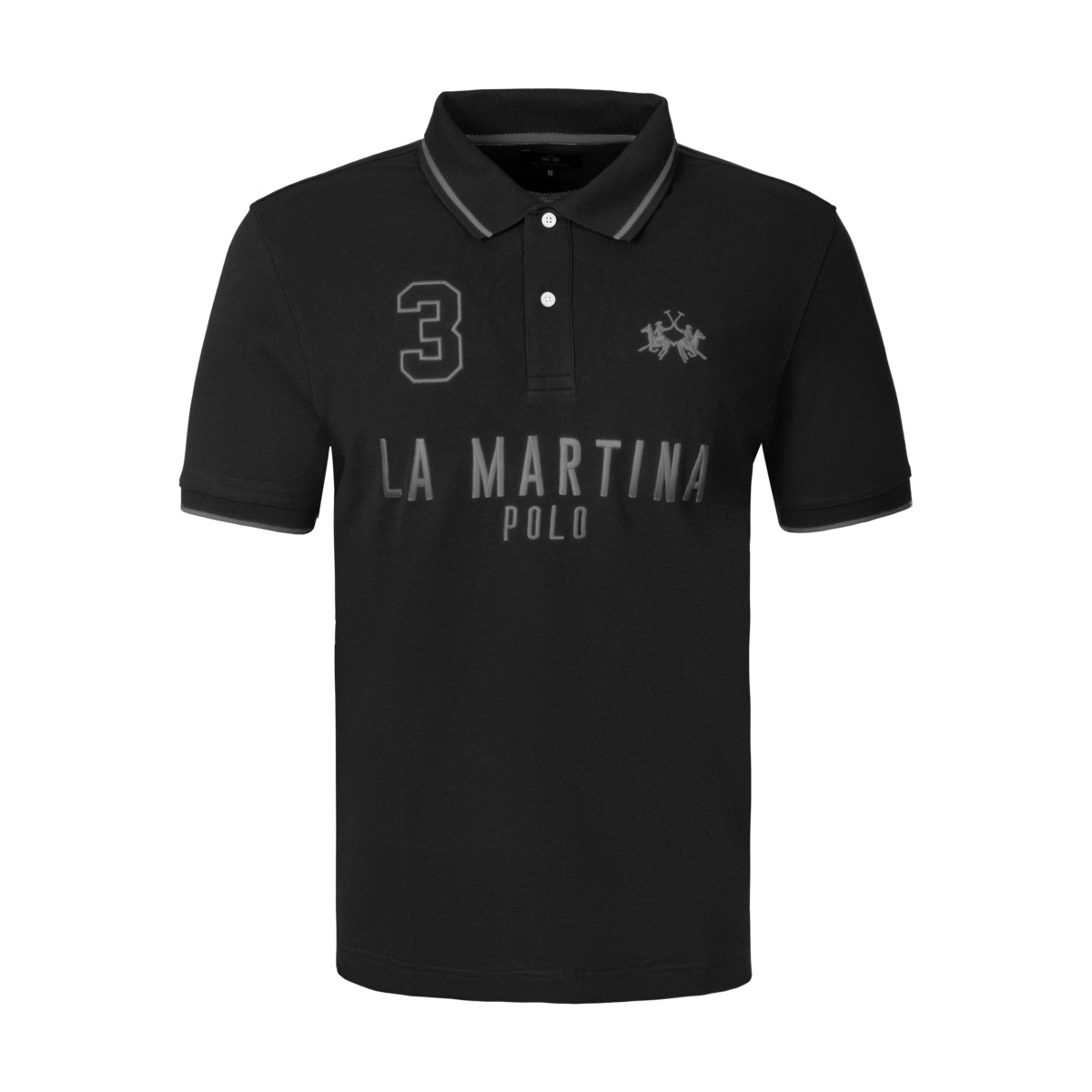 La Martina MCP320 Poloshirt schwarz