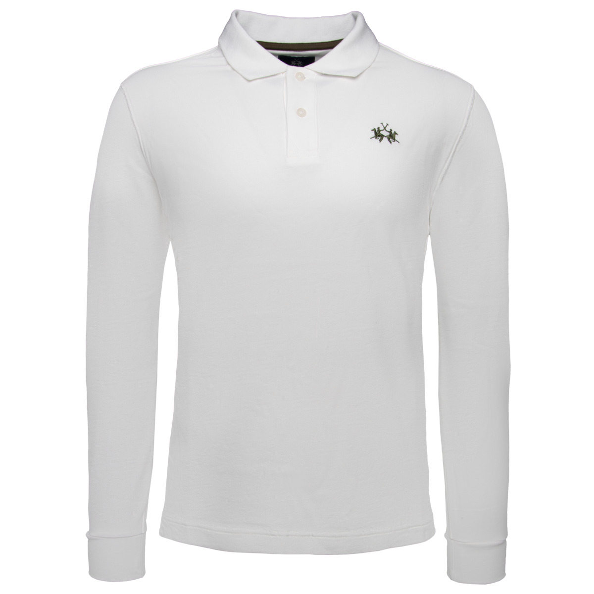 La Martina XMP004 Poloshirt LS weiss
