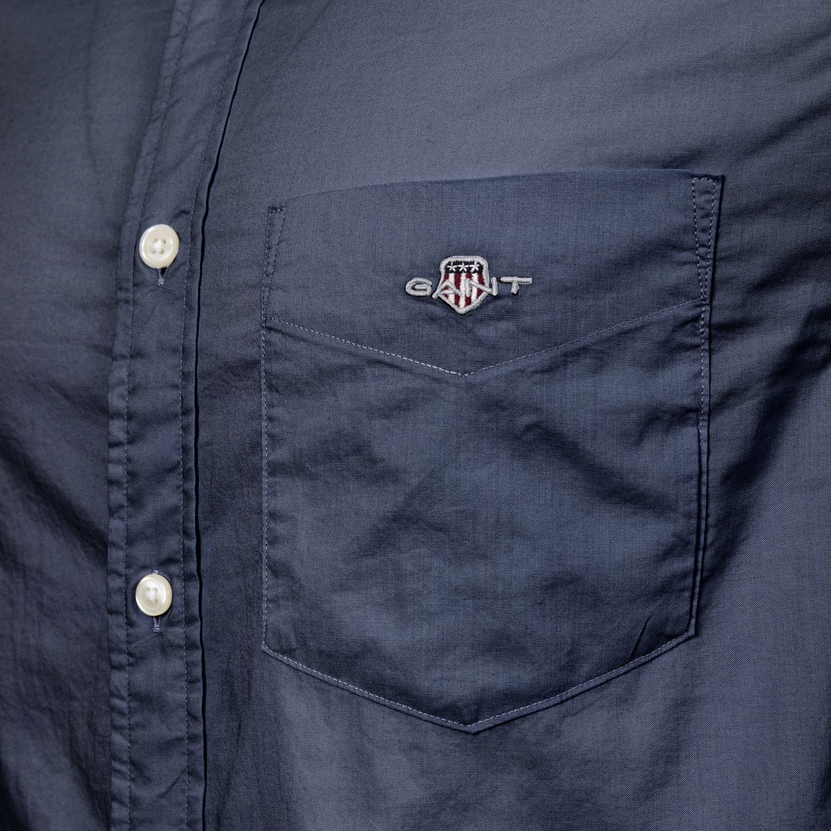 GANT Reg Classic Poplin Hemd dunkelblau