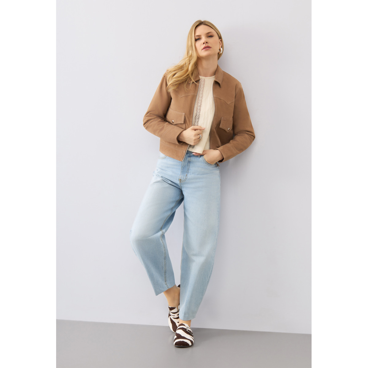 Bolongaro Trevor Freya Trucker Lederjacke braun