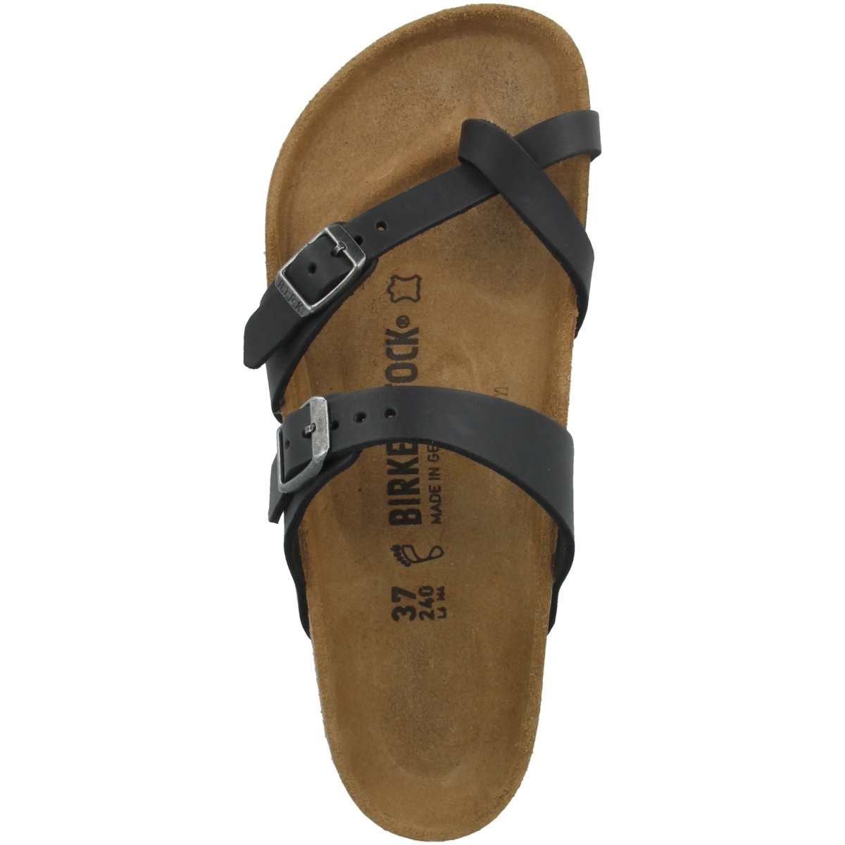 Birkenstock Mayari geöltes Nubukleder Sandale normal schwarz