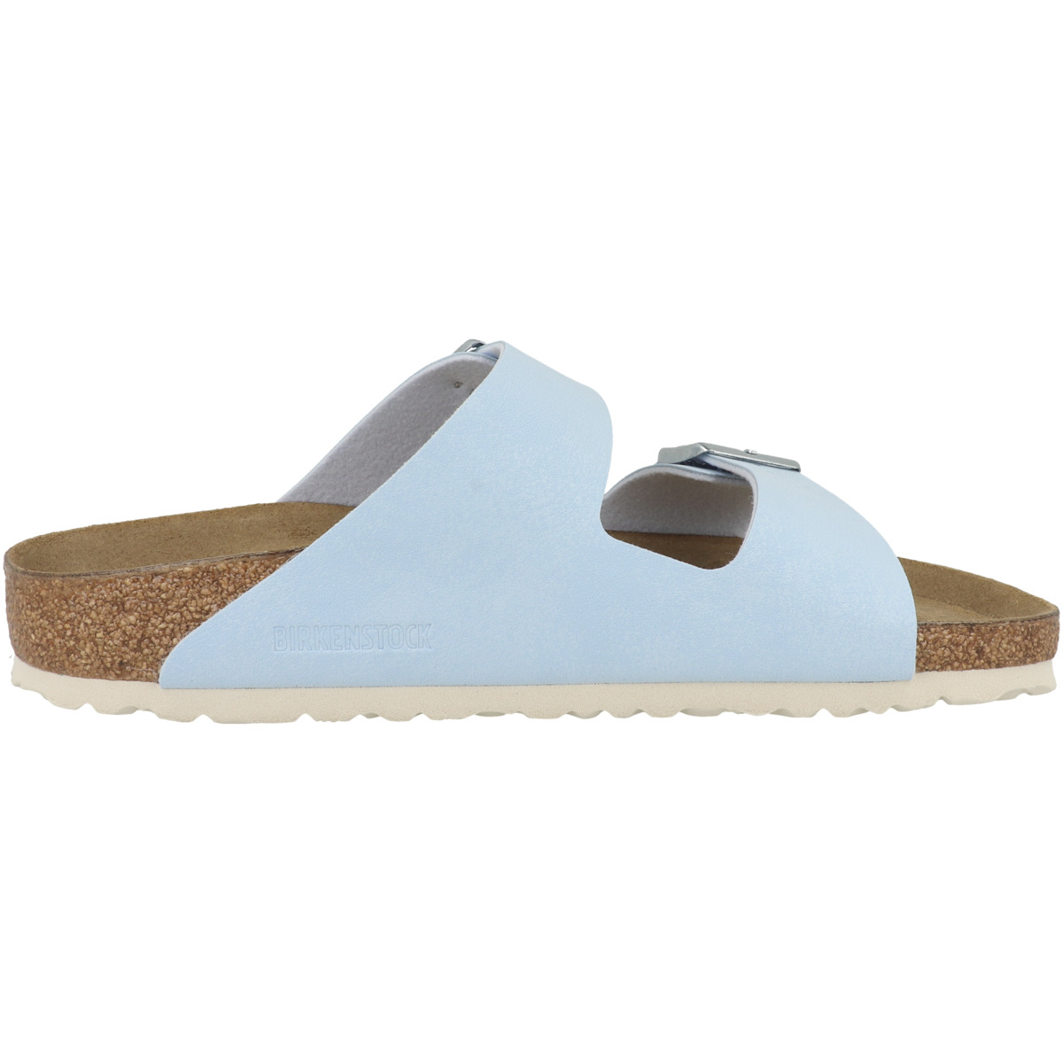 Birkenstock Arizona Birko-Flor Nubuk Sandale schmal hellblau