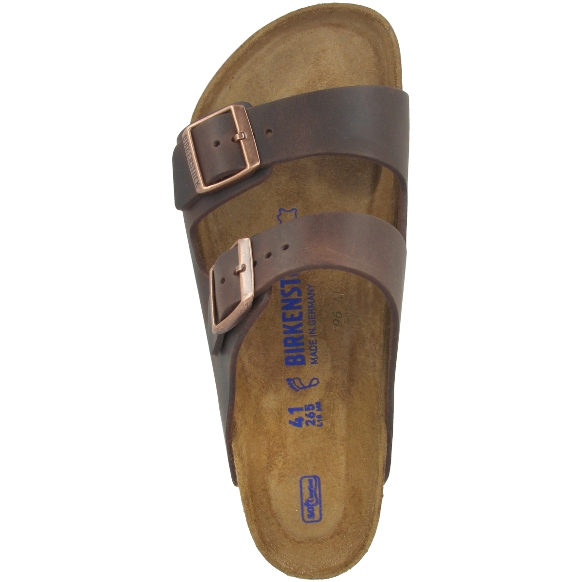 Birkenstock Arizona SFB geöltes Nubukleder Sandale Weichbettung normal braun