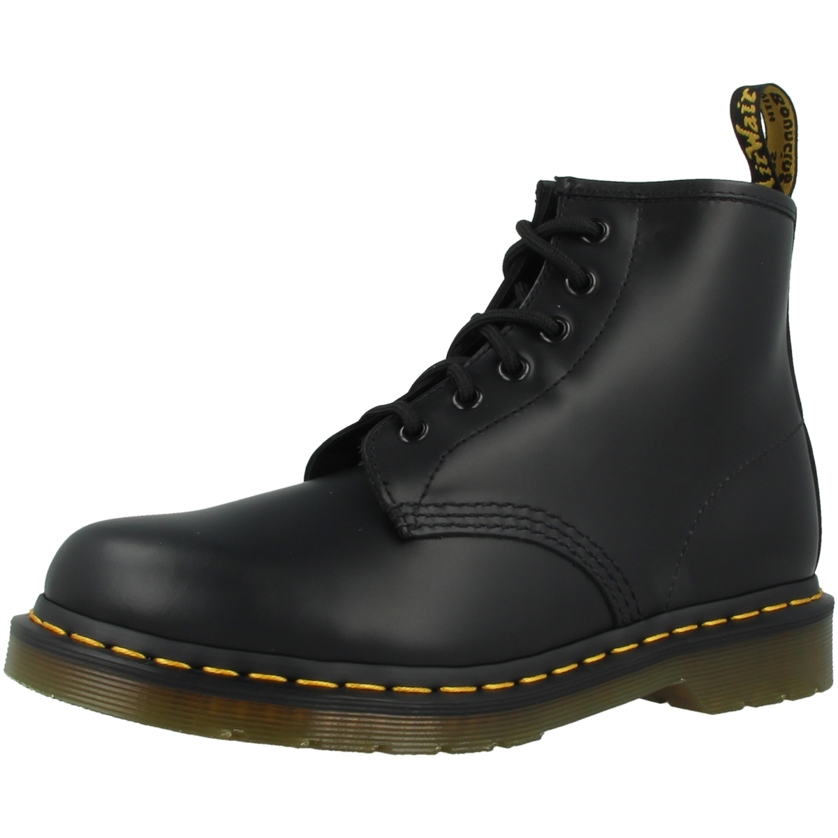 Dr. Martens 101 Yellow Stitch Boots schwarz