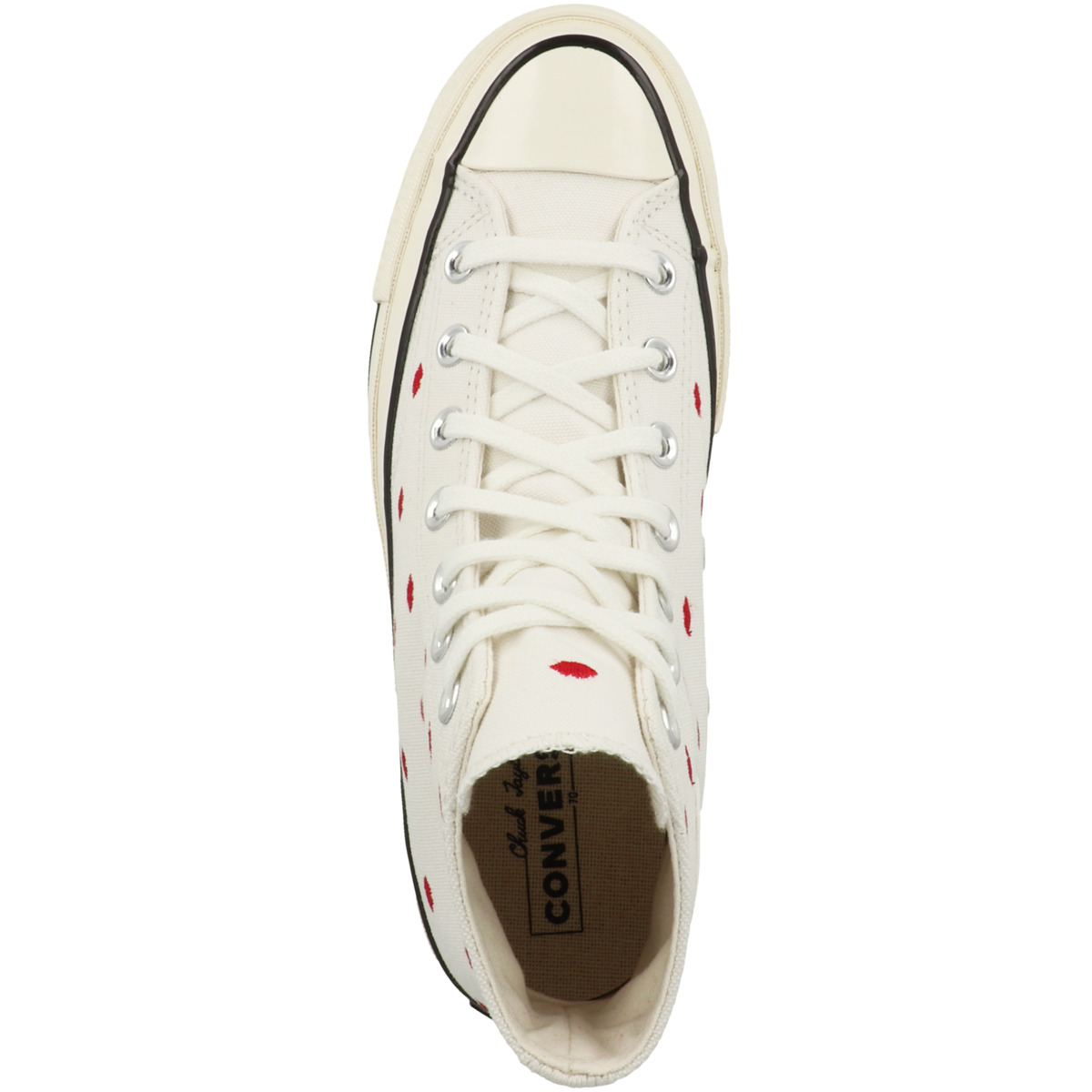 Converse Chuck 70 High Embroidered Lips Sneaker beige Converse Chuck 70 High Embroidered Lips Sneaker beige