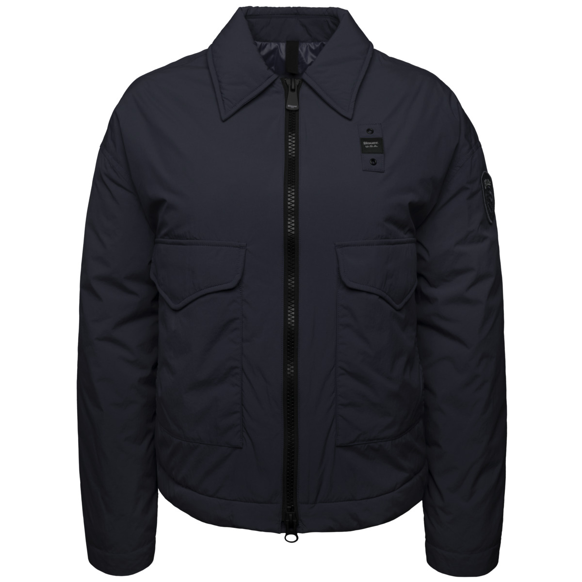 Blauer Clarence Übergangsjacke blau