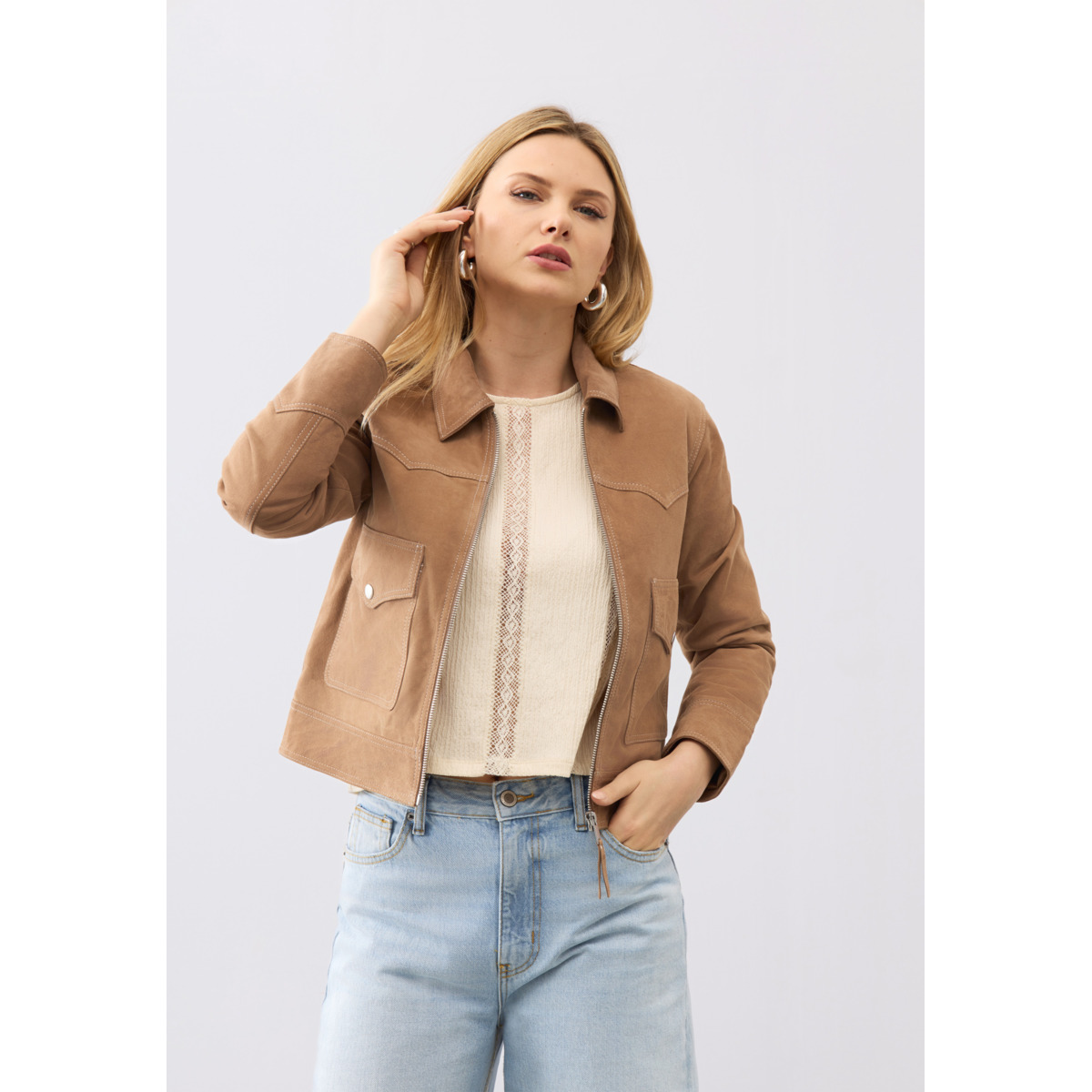 Bolongaro Trevor Freya Trucker Lederjacke braun