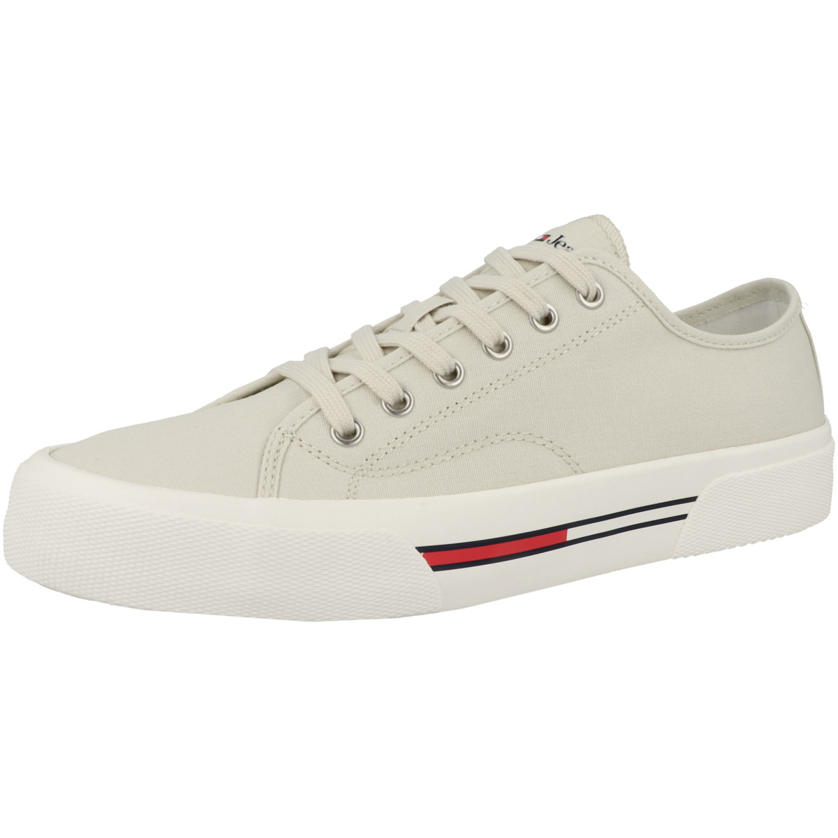 Tommy Hilfiger Tommy Jeans Lace Up Canvas Color Sneaker beige Tommy Hilfiger Tommy Jeans Lace Up Canvas Color Sneaker beige