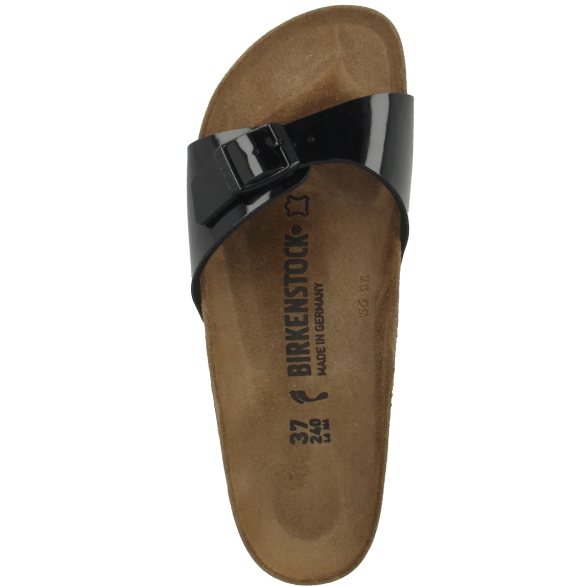 Birkenstock Madrid Birko-Flor Lack Sandale schmal schwarz Birkenstock Madrid Birko-Flor Lack Sandale schmal schwarz