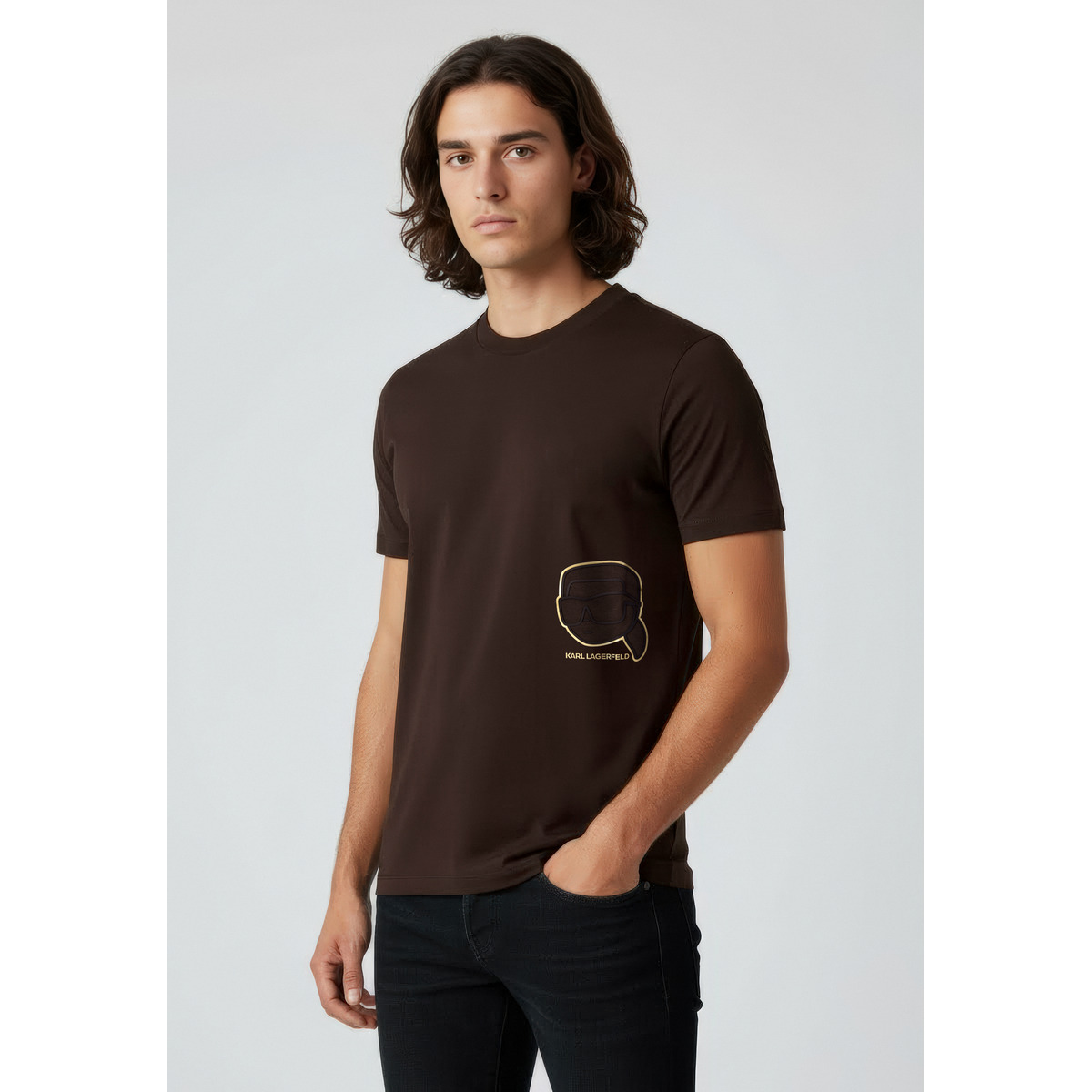 KARL LAGERFELD 755035 T-Shirt dunkelbraun