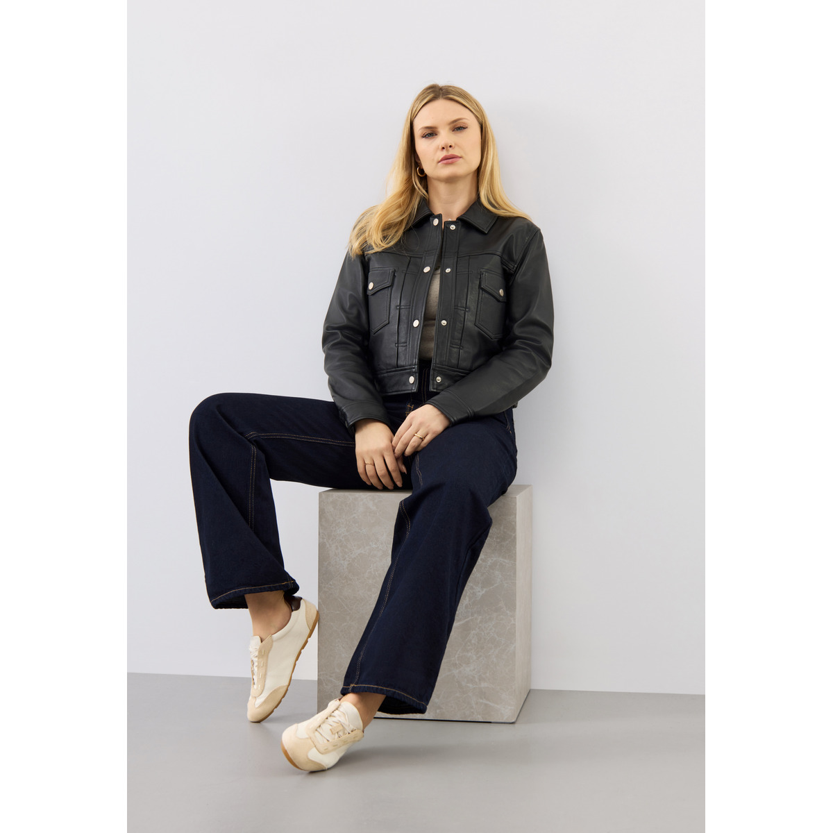 Bolongaro Trevor Lexi Trucker Lederjacke schwarz