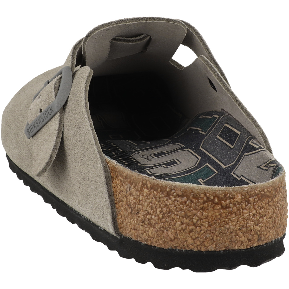Birkenstock Boston Veloursleder Clogs normal grau
