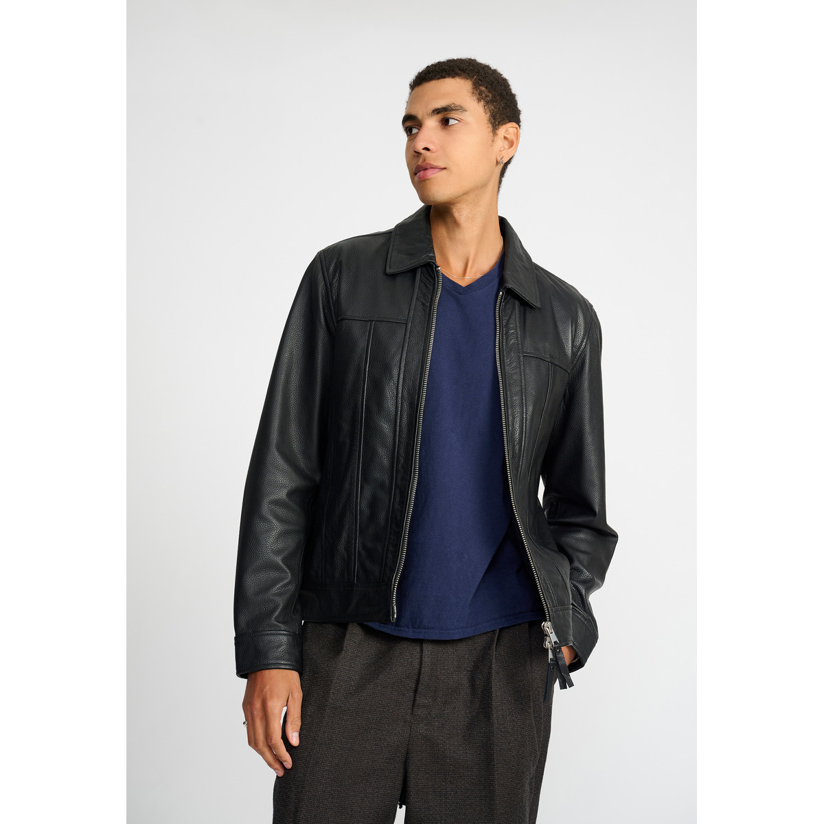Bolongaro Trevor Carter Jacket Lederjacke schwarz