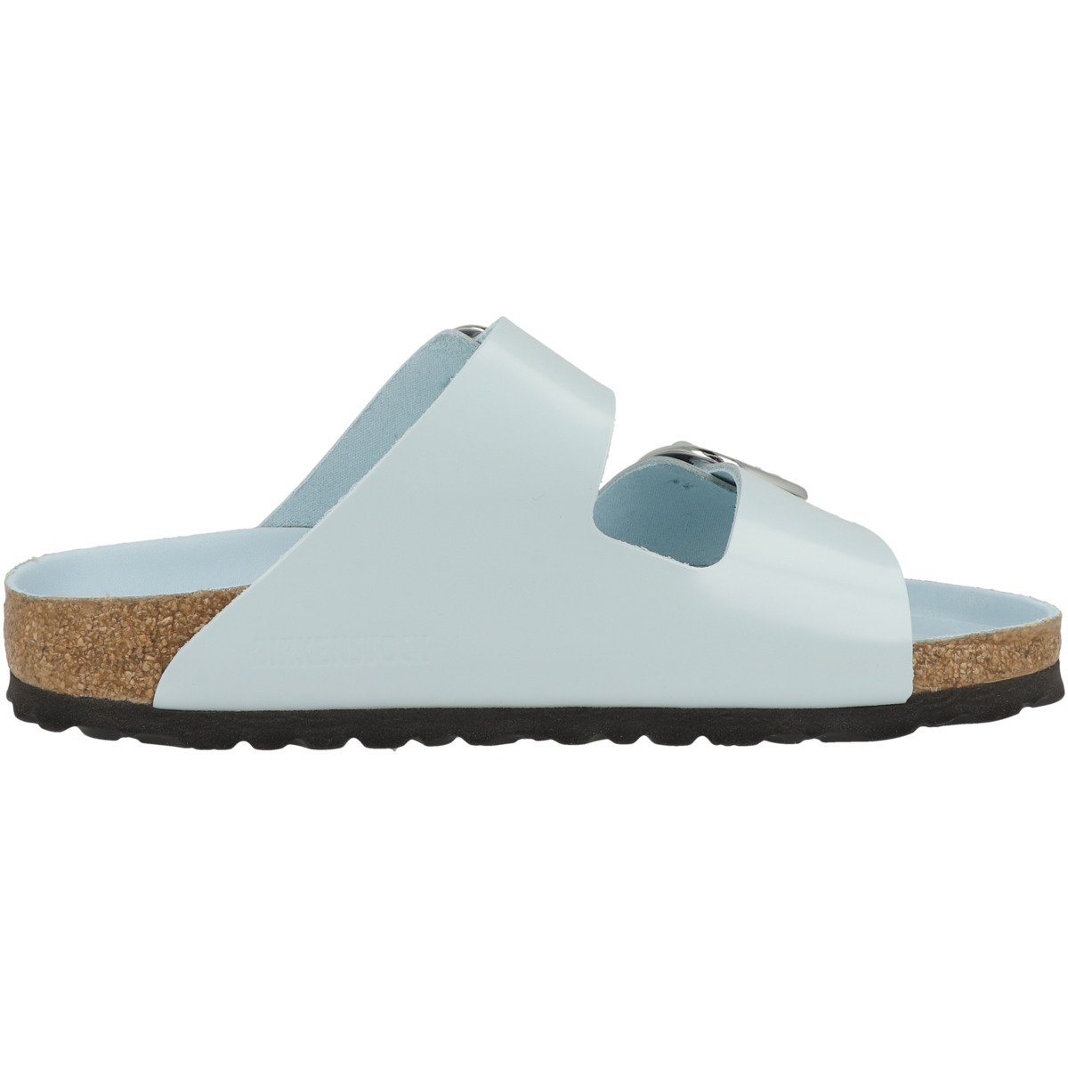 Birkenstock Arizona Big Buckle Naturleder Lack Sandale schmal hellblau