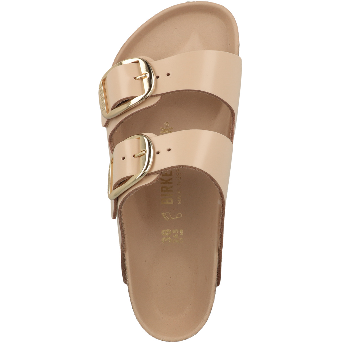 Birkenstock Arizona Big Buckle Naturleder Lack Sandale normal beige