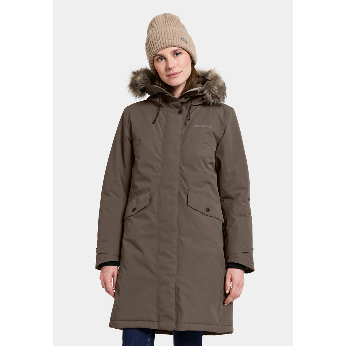 Didriksons Erika WNS Parka 3 Parka dunkelbraun