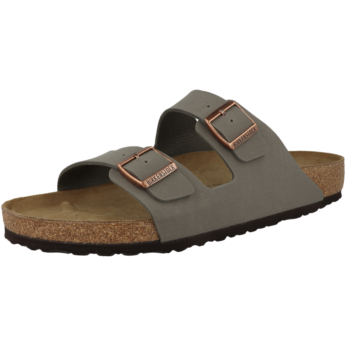 Birkenstock Arizona Birko-Flor Nubuk Sandale normal grau