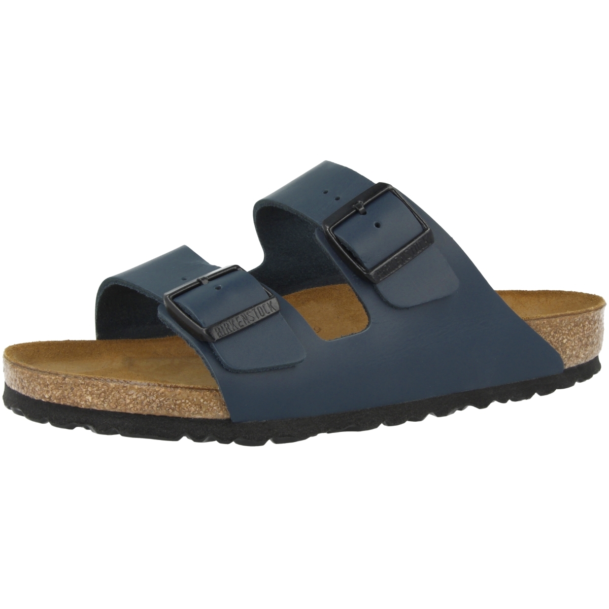 Birkenstock Arizona Glattleder Sandale schmal blau Birkenstock Arizona Glattleder Sandale schmal blau
