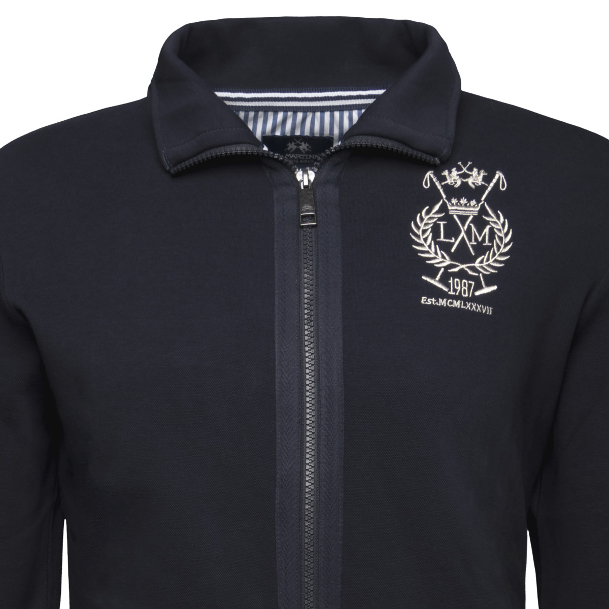 La Martina MAF001 Sweatjacke dunkelblau La Martina MAF001 Sweatjacke dunkelblau