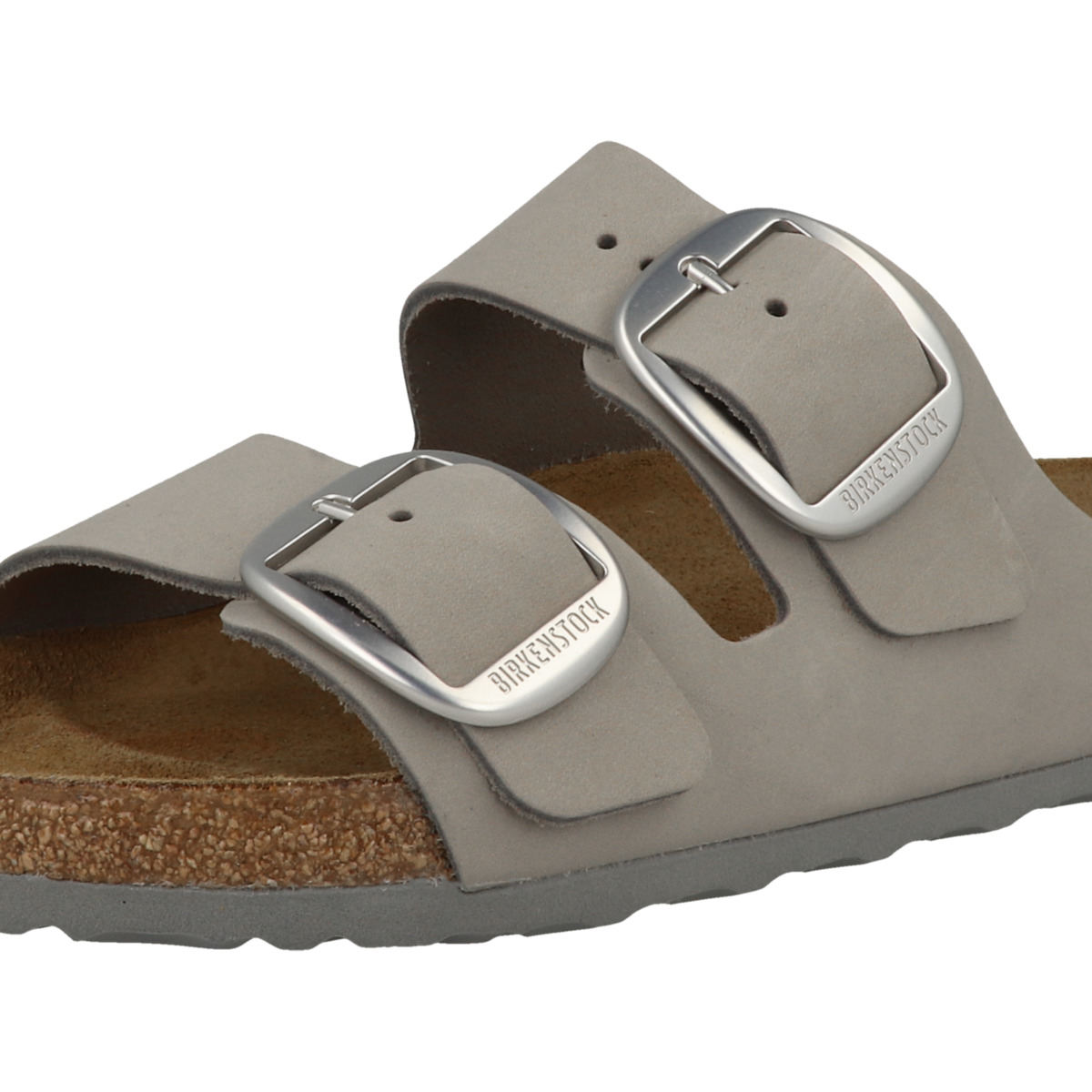 Birkenstock Arizona Big Buckle Nubukleder Sandale normal hellgrau