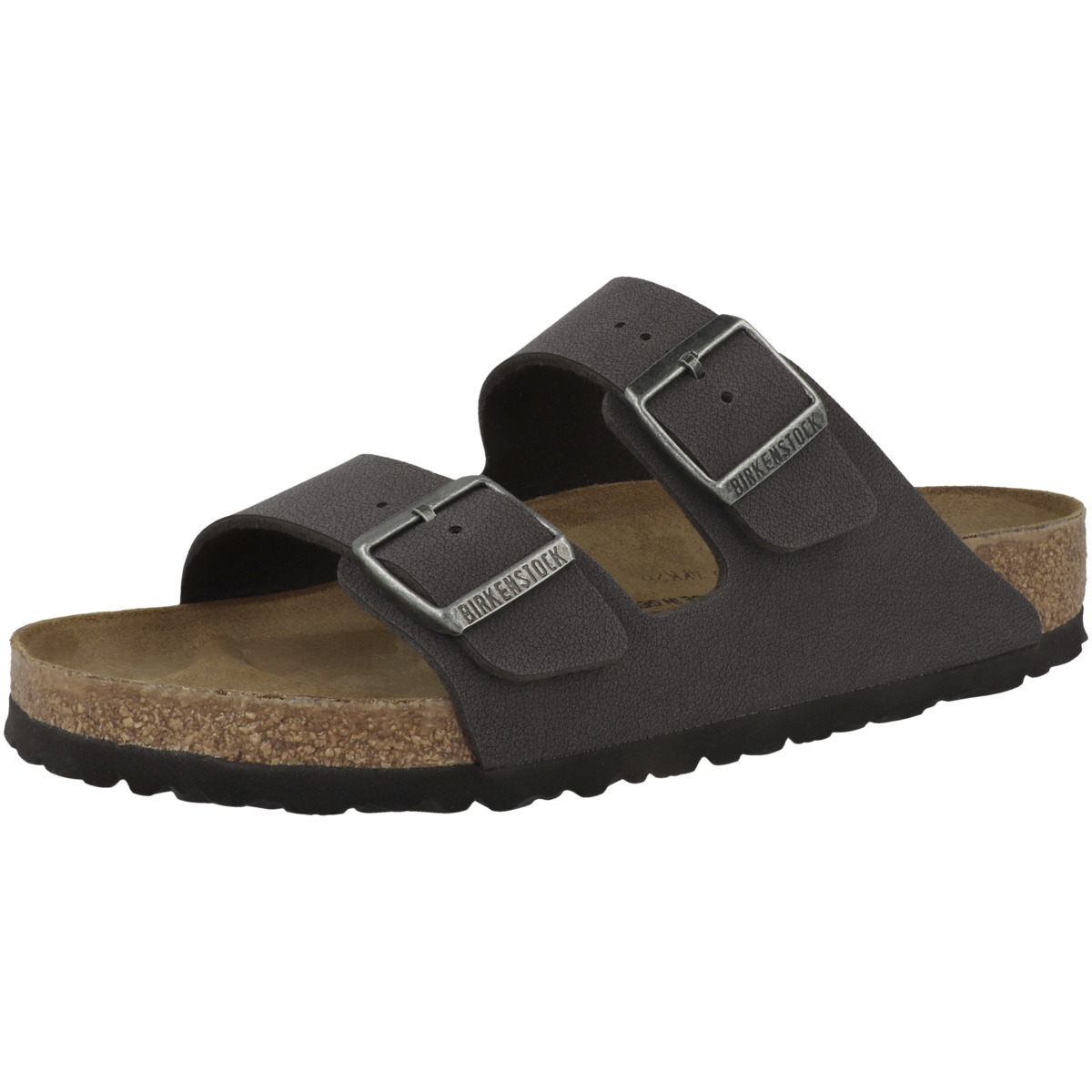 Birkenstock Arizona Birko-Flor Nubuk Sandale normal dunkelgrau