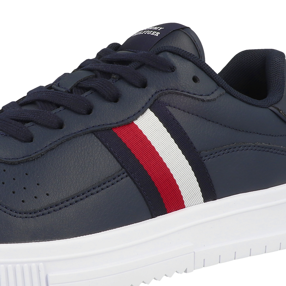 Tommy Hilfiger Supercup Leather Stripes Sneaker dunkelblau