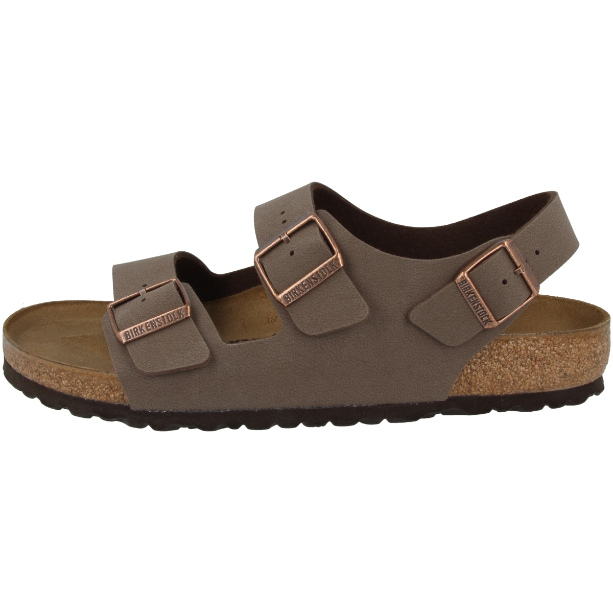 Birkenstock Milano Birko-Flor Nubuk Sandale normal braun