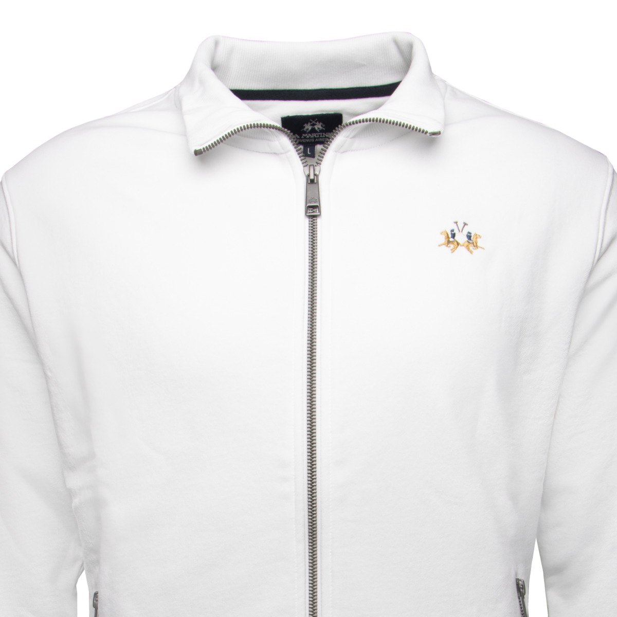 La Martina MAF004 Sweatjacke weiss La Martina MAF004 Sweatjacke weiss