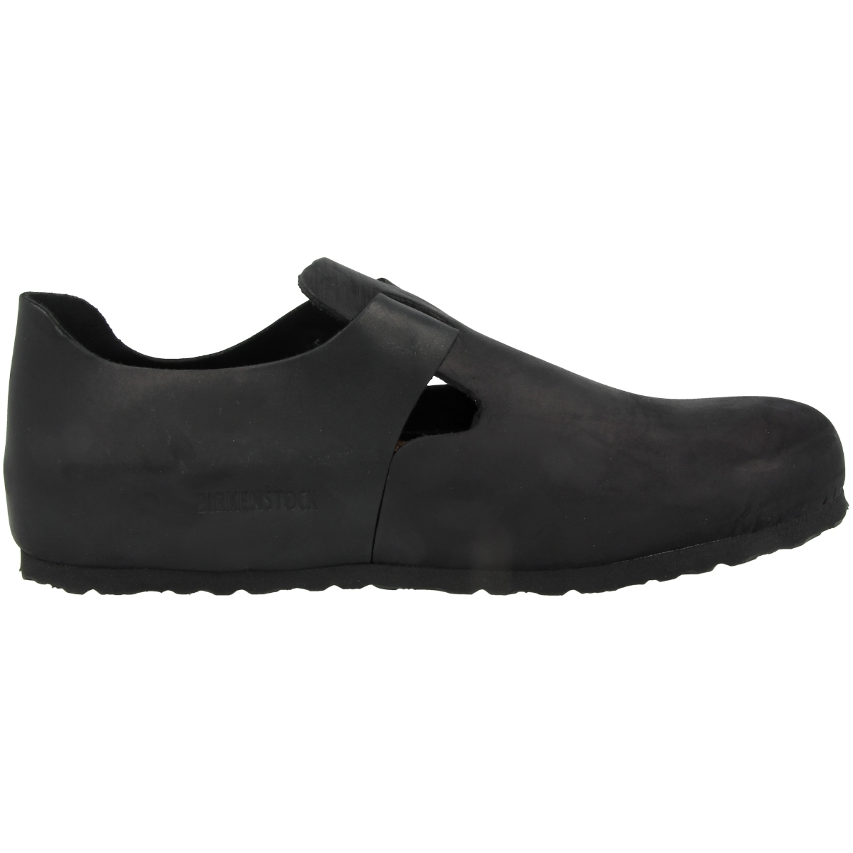 Birkenstock London geöltes Nubukleder Halbschuhe normal schwarz