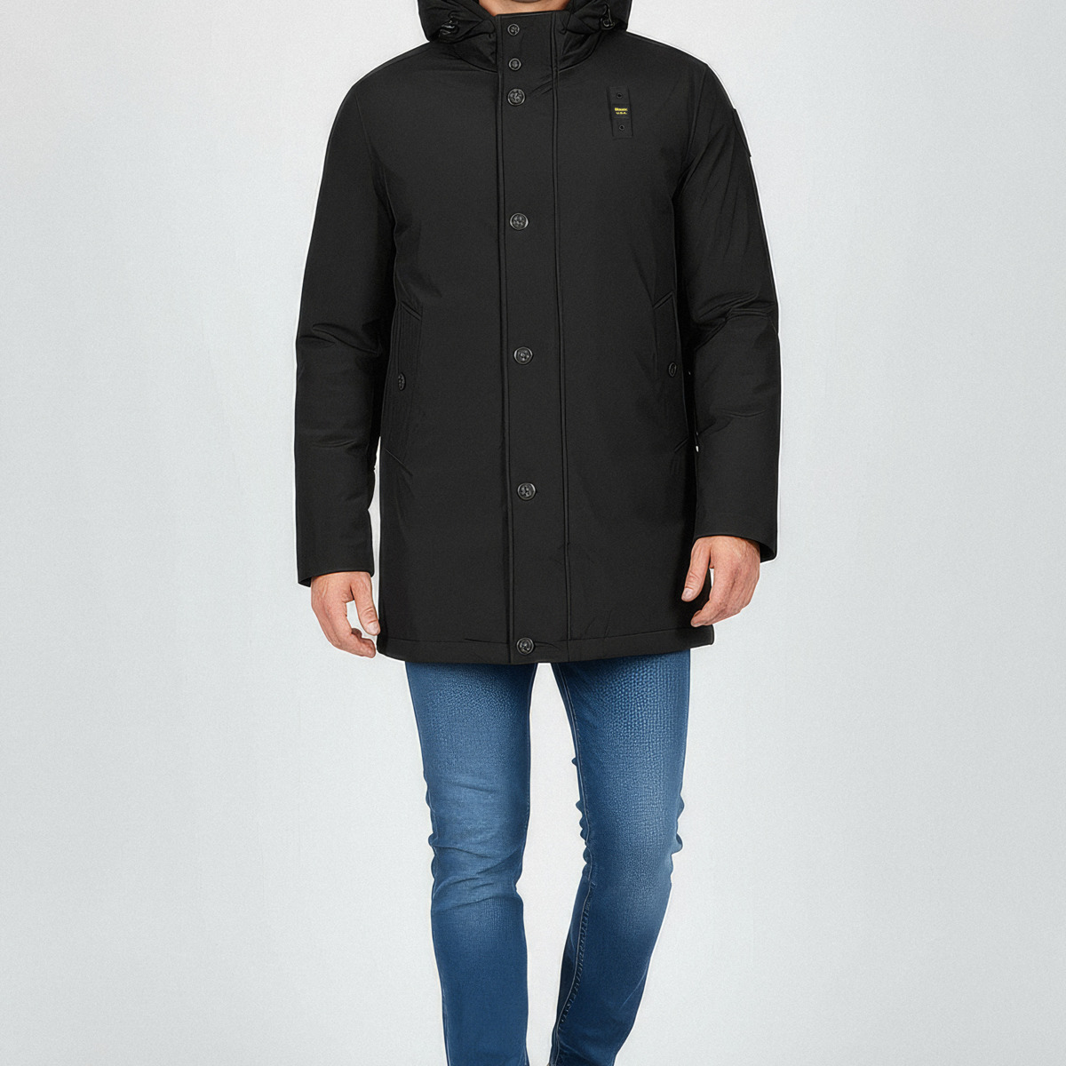 Blauer Chester Parka schwarz