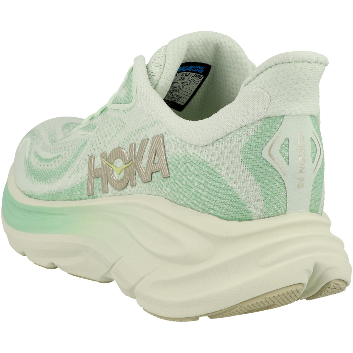 HOKA Clifton 10 Laufschuhe hellgruen